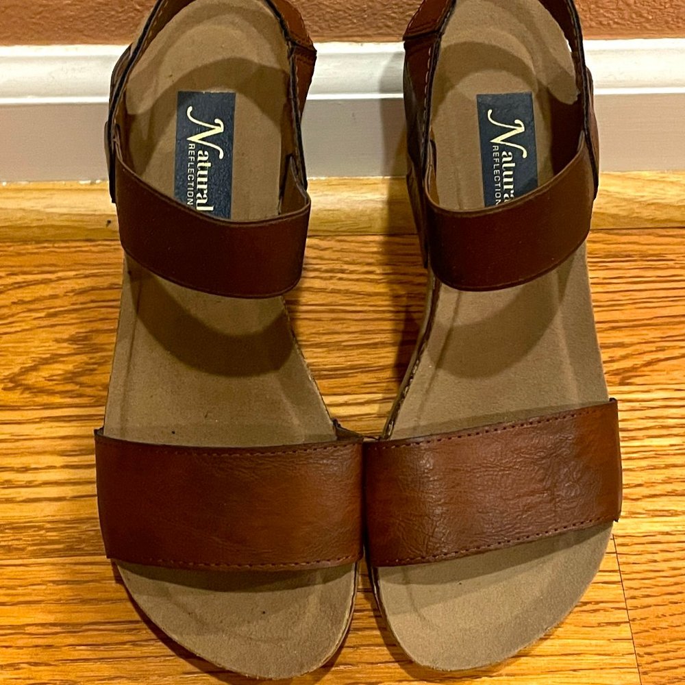 Natural Reflections Metallic Bronze Sandals Sz. 7